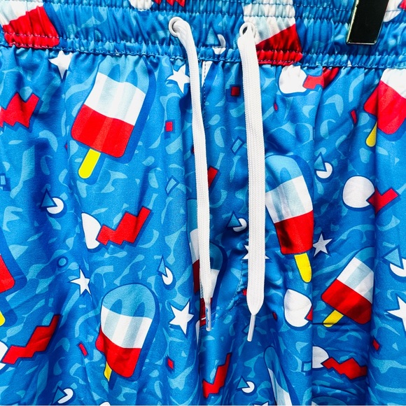 TIPSY ELVES Retro Patriotic Pops Stretch Swim Trunks Shorts 4XL NWT Big & Tall - Picture 6 of 11
